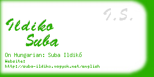 ildiko suba business card